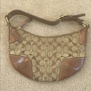 Tan camel colored coach bag